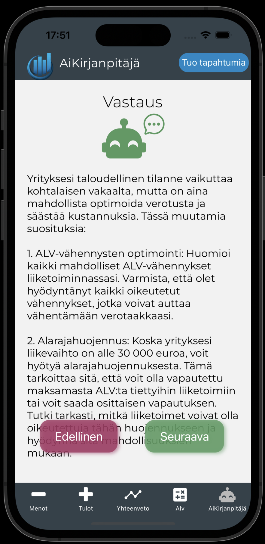 Kysy tekoalylta ruutukuva 2